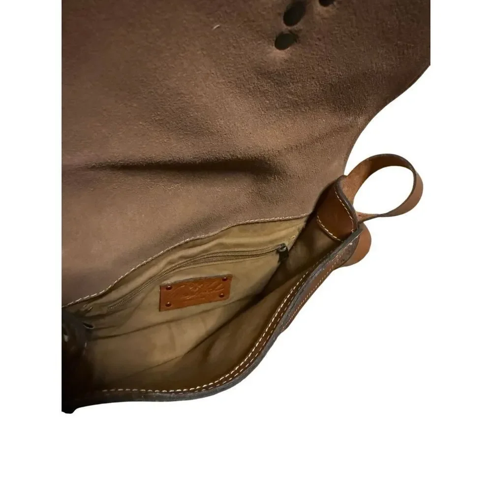 Patricia Nash Marciana Flap Leather Tooled Crossbody Bag